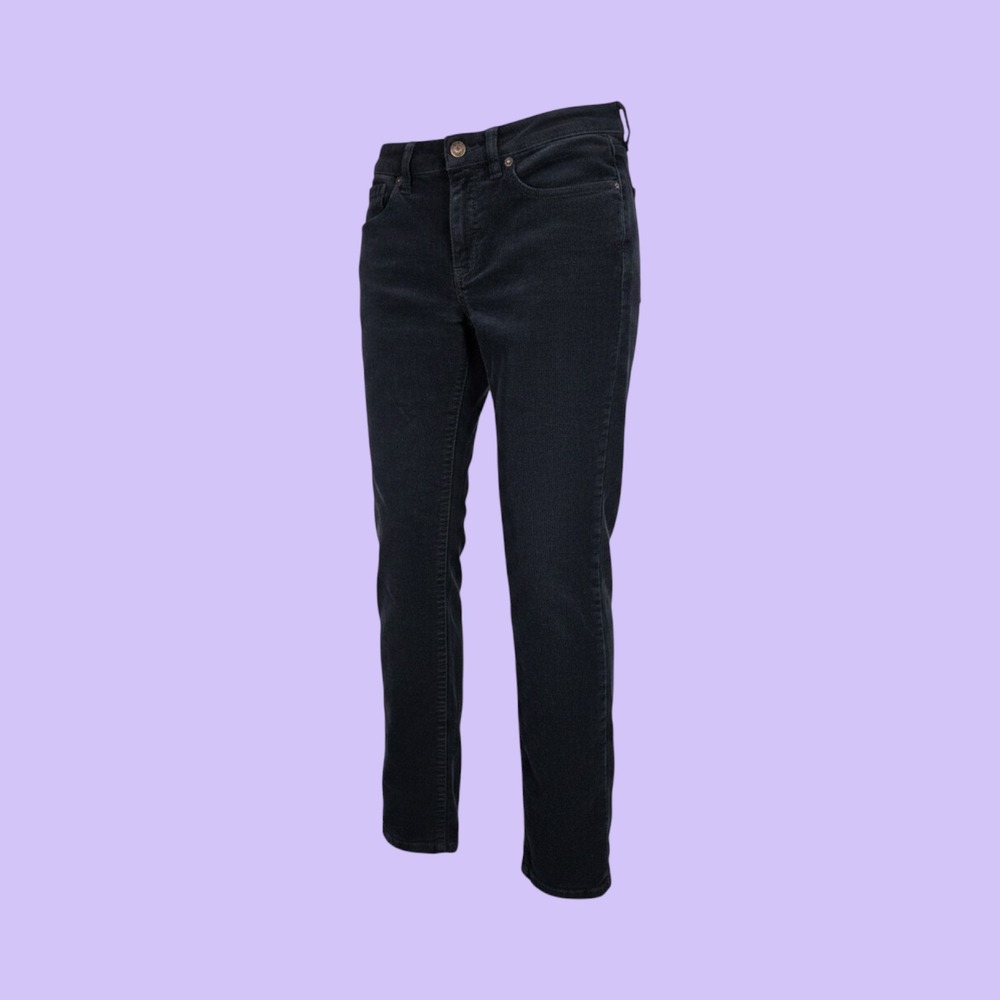 Patagonia Organic Cotton Corduroy Pants Womens 28 Navy Blue Slim Straight Leg